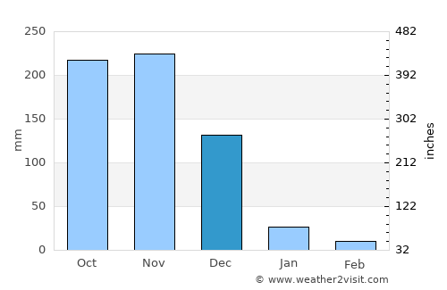 Vriddhāchalam average rain in December
