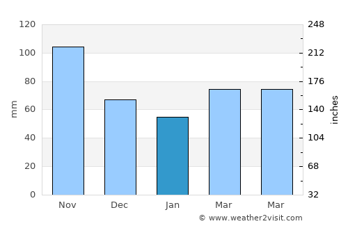 Vuzenica average rain in January