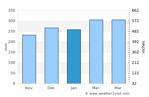 Wabag average rain in January