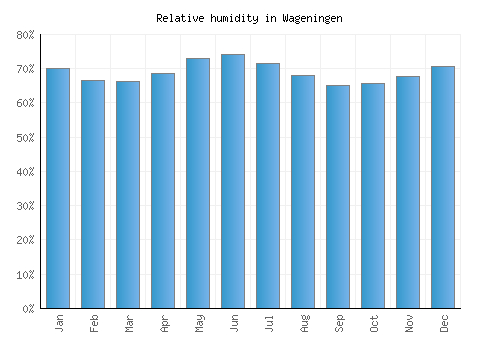 Wageningen relative humidity averages