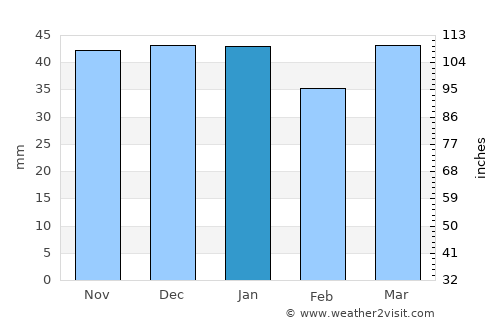 Wagga Wagga average rain in January