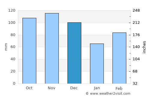 Waldron average rain in December