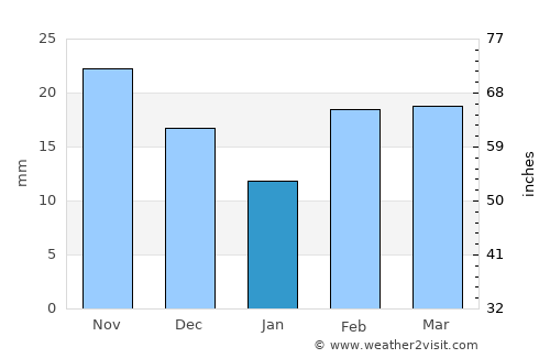 Wallaroo average rain in January