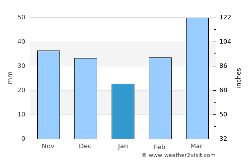 Walters average rain in January