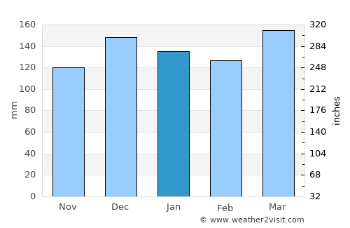 Walthall average rain in January