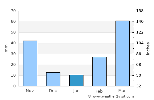 Wāngjing average rain in January