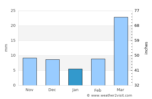 Wani average rain in January