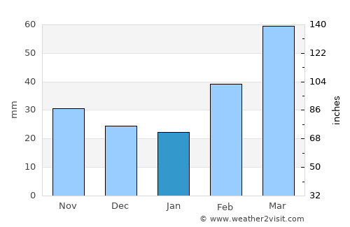 Wanzai average rain in January