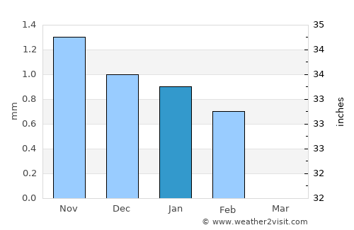 Warang average rain in January