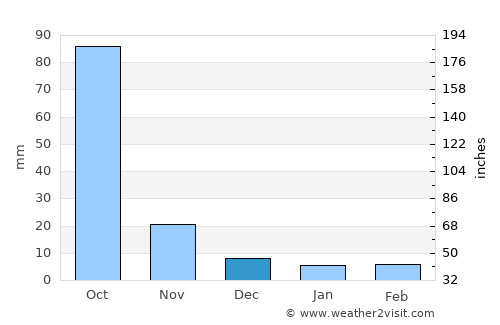 Warangal average rain in December