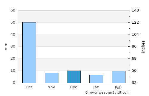 Warora average rain in December