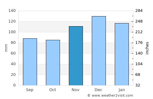 Warren average rain in November