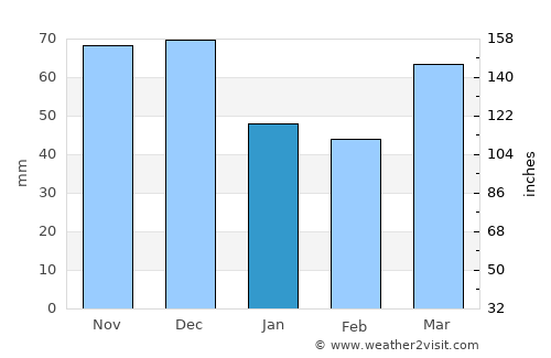 Warren average rain in January