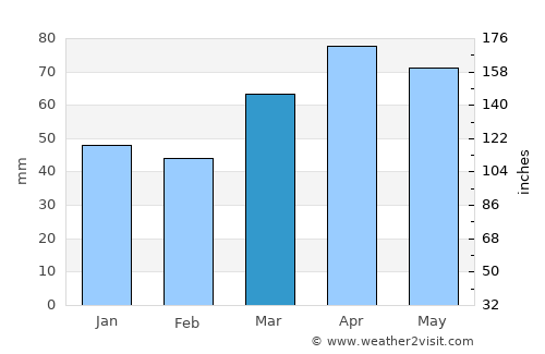 Warren average rain in March