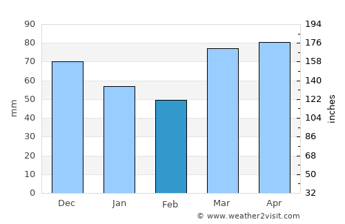 Warren average rain in February