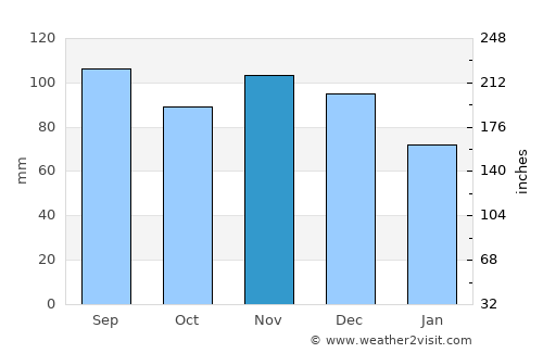 Warren average rain in November