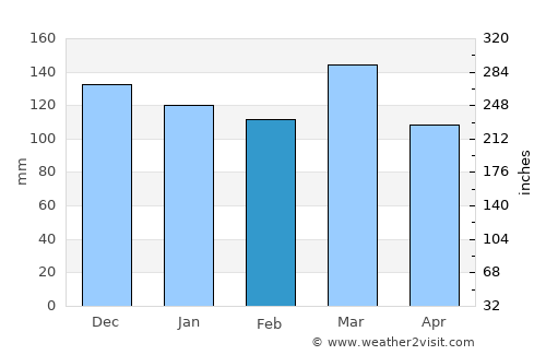 Wartburg average rain in February