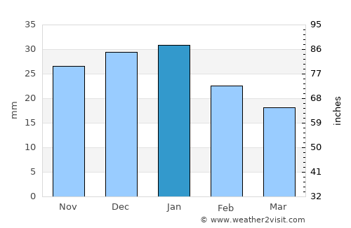 Watson Lake average rain in January