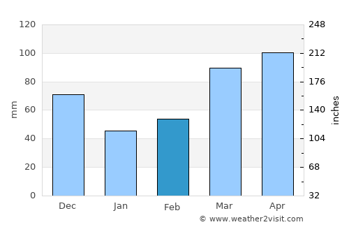 Waynesville average rain in February