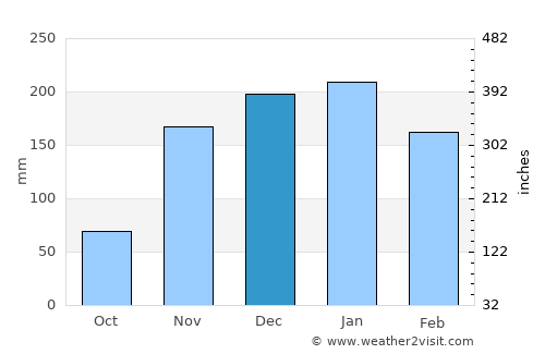 Weaverville average rain in December
