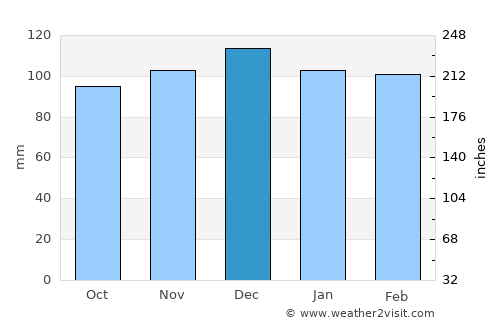Webster Springs average rain in December