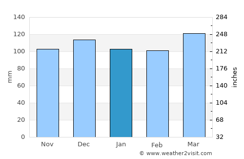 Webster Springs average rain in January
