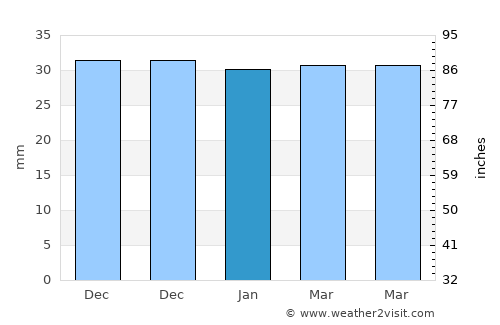 Weißenfels average rain in January
