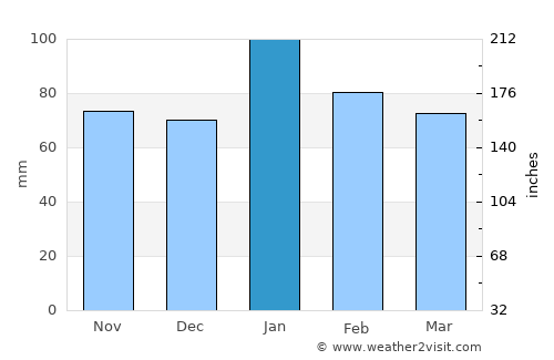Welkom average rain in January