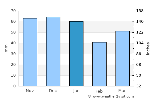 Welling average rain in January