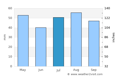 Wellington average rain in July