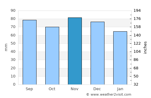 Wellsburg average rain in November