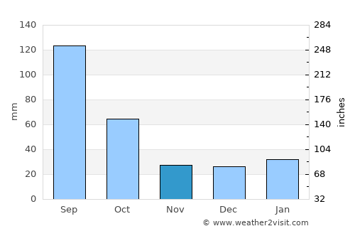 Weslaco average rain in November