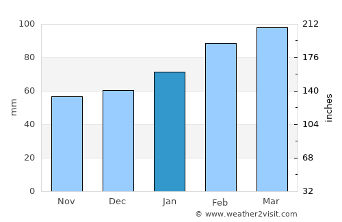 Wesley Chapel average rain in January