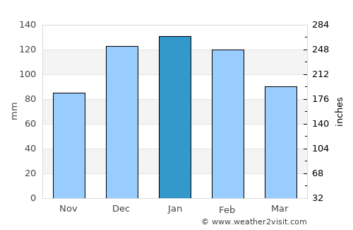 Westbrook average rain in January