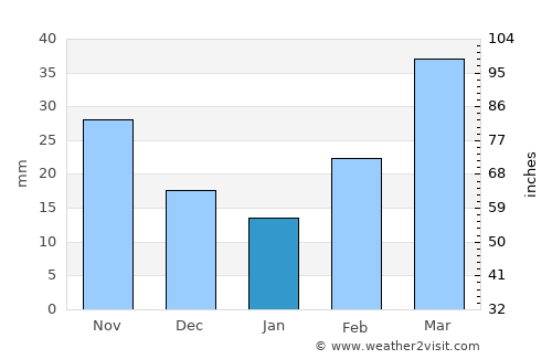 Wheeler average rain in January