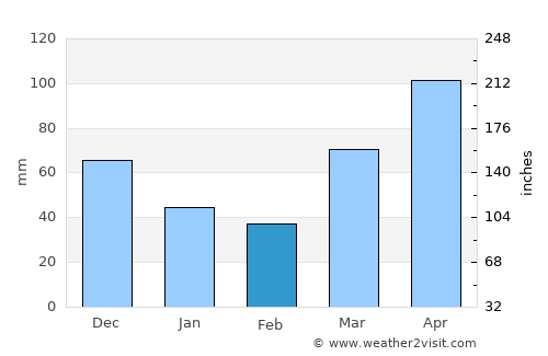 Wheeling average rain in February