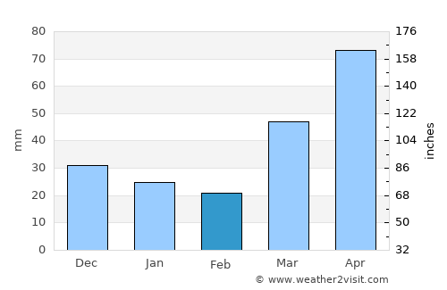 Whitehall average rain in February