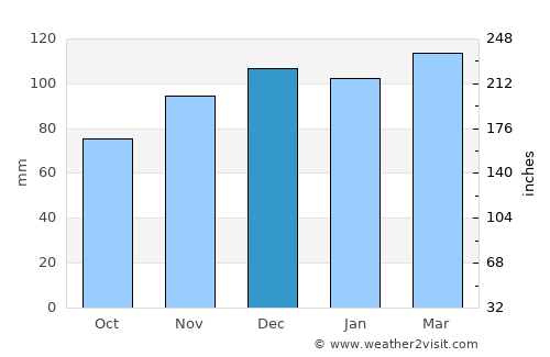 Whitesburg average rain in December
