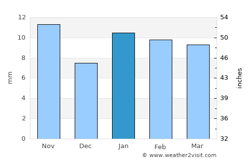 Whitney average rain in January