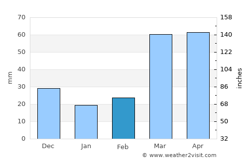 Wichita average rain in February