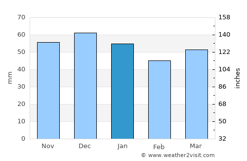 Wigston Magna average rain in January