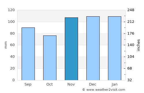 Williamsburg average rain in November
