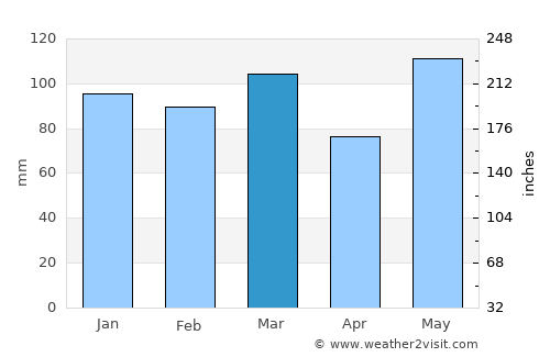 Williamsburg average rain in March