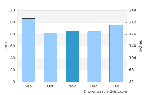 Williamsburg average rain in November