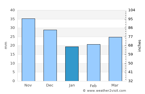 Williamstown average rain in January