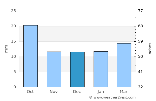 Williston average rain in December