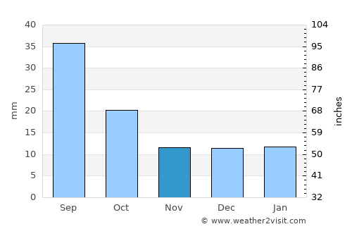 Williston average rain in November