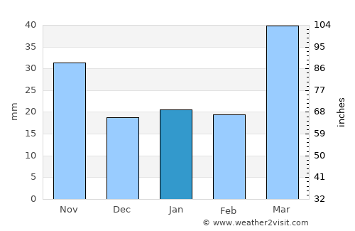 Willmar average rain in January