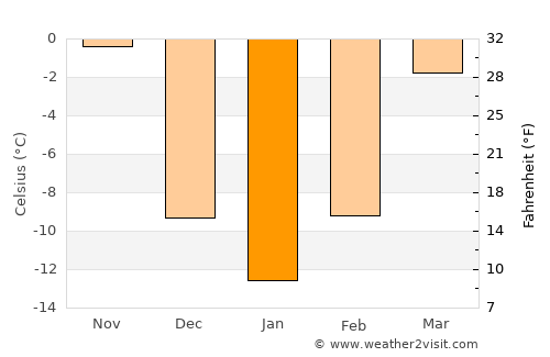 Willmar average temperature in January