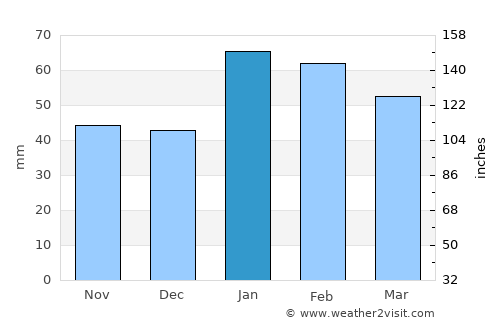 Willowbrook average rain in January